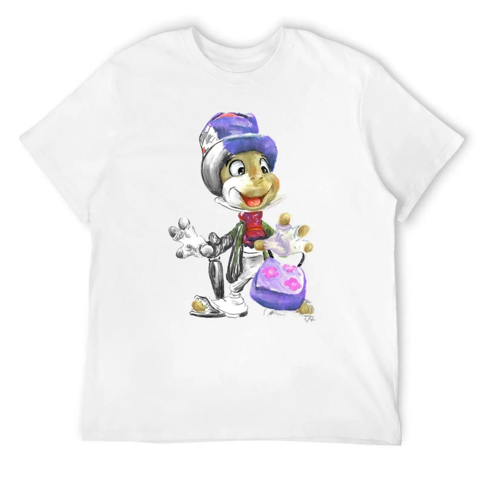 

Charcoal and Oil - Jiminy Cricket T-Shirt anime shirt Short sleeve tee men workout shirt