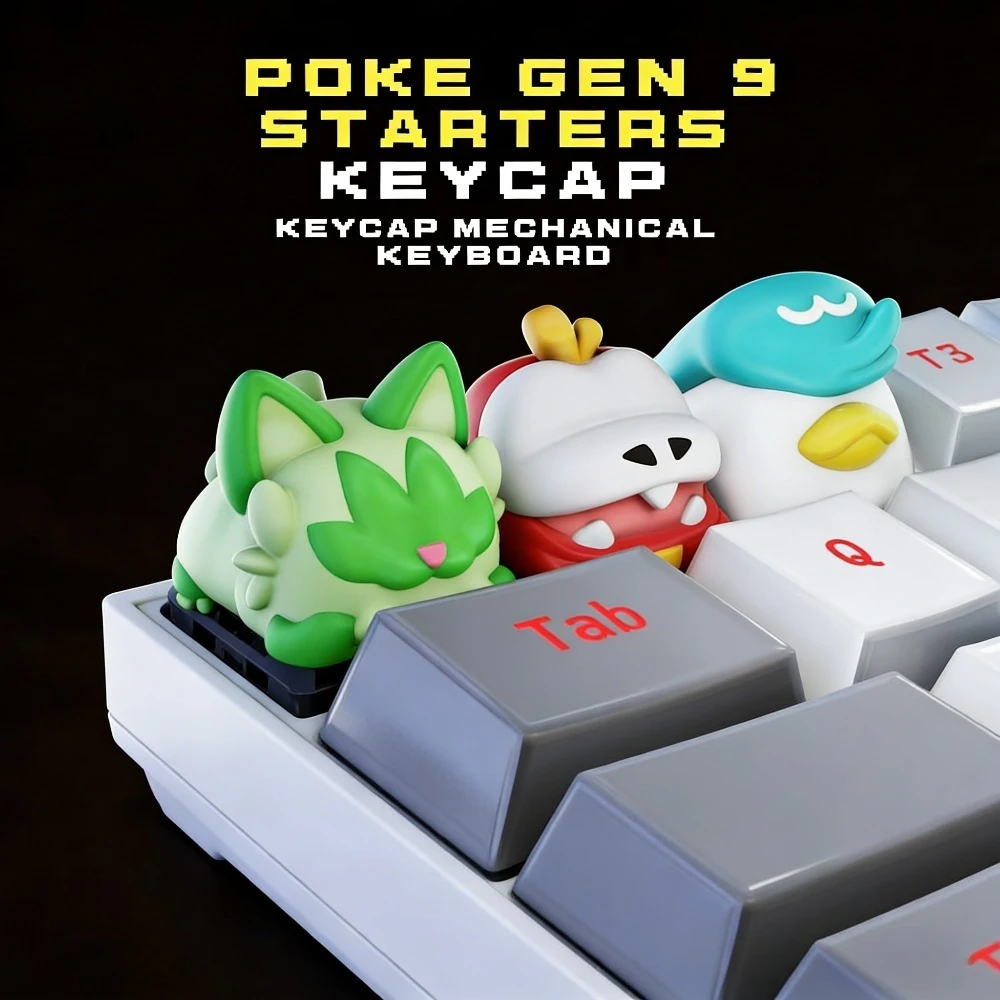 Sylph Keycaps - Adorable Pet-Themed Three-Element Design, Compatible with Cross Shafts, with Unique and Creative cartoon Keycaps