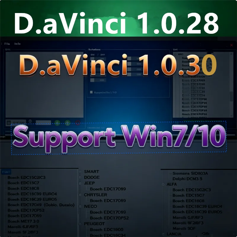 2026 Davinci 1.0.30 Software Support Win 7/10 D.avi-n-ci 1.0.30 Work on K.ESS/K.TAG Repair Software Activate  Repair