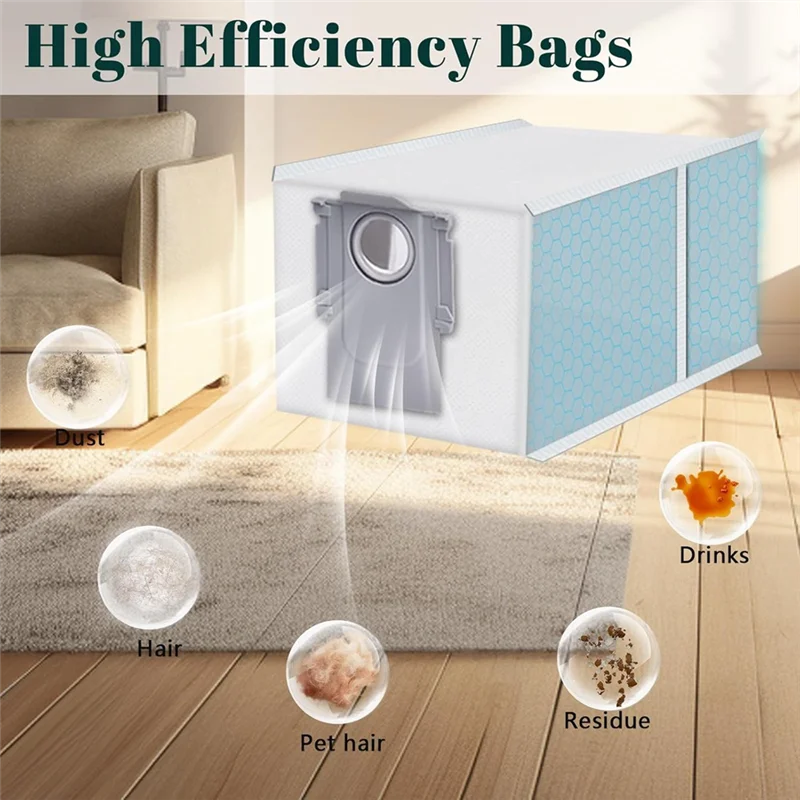 

ABJO-For Roborock S8 Maxv Ultra, Replacement Parts Dust Bags Mop Mop Pads Pads Robot Vacuum Cleaner Accessories Kit