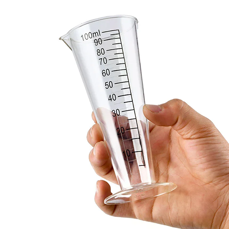 Food-Grade Transparent Acrylic Measuring Cup With Scale 100ml High Temperature Resistance For Kitchen & Restaurant Use