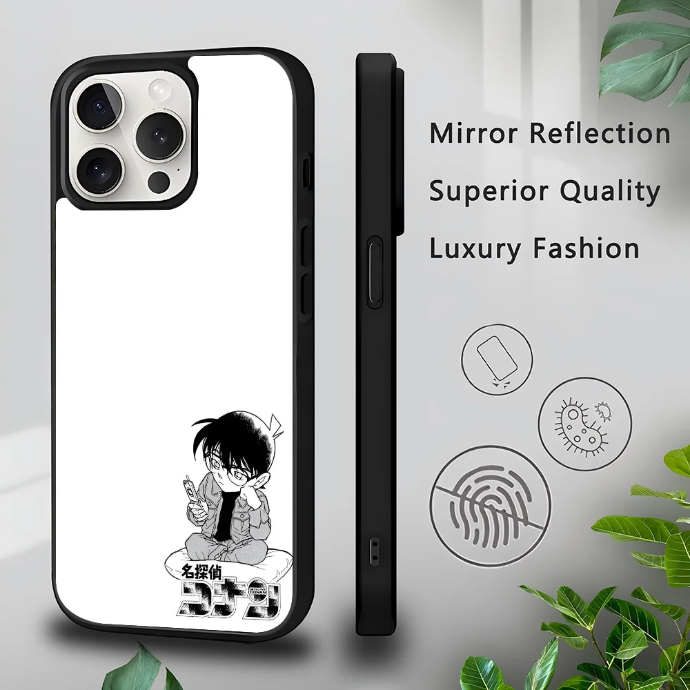 

ANIME D-Detective C-Conan Phone Case For IPhone 16 15 14 13 Pro Max 11 Mini Alex Mirror For Magsafe Wireless Charging Cover