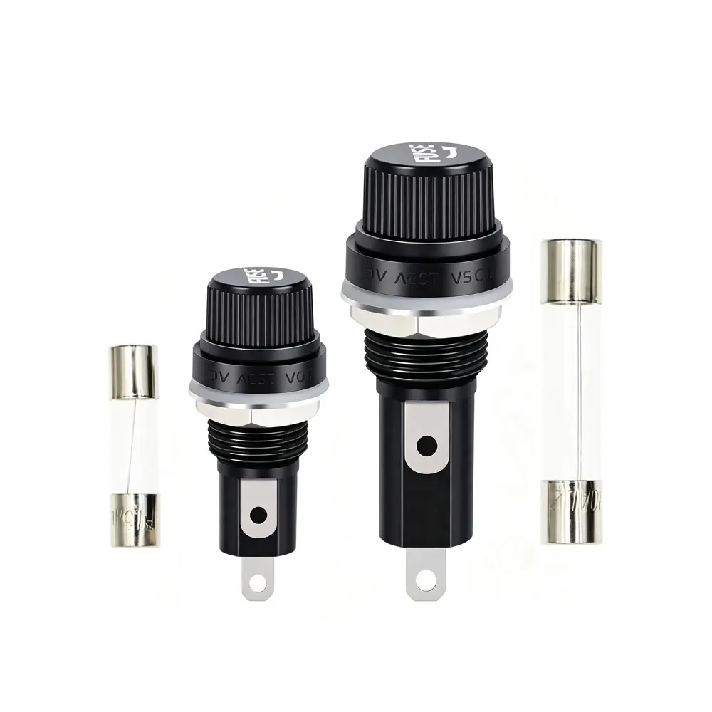 5 Stück 5*20mm 6*30mm 250V Glas-Sicherungshalter 5x20 6x30 Sicherungsrohr-Sockel Sicherungshalter für Sicherungshalterung im Schaltpult