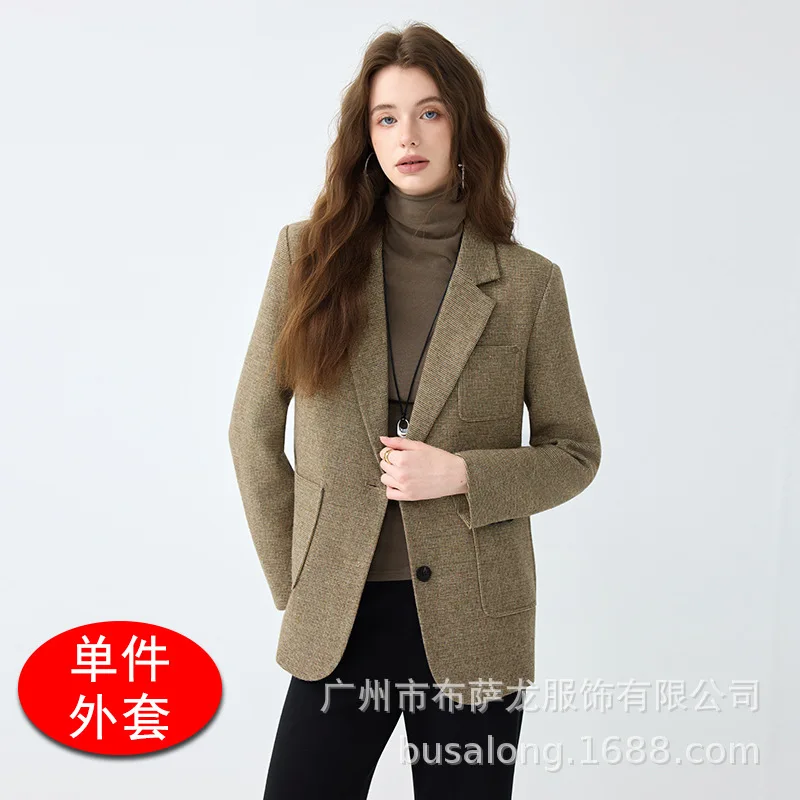 2025New Stylish Fashion Suit Casual Women's Long Sleeve Professional Blazer Formal Women's Single Jacket Workwear1891