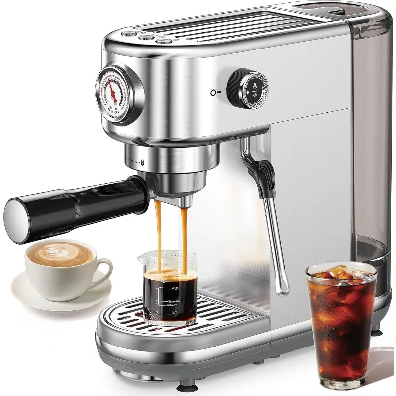 Espresso Machine with Milk Frother, 20 Bar High Pressure Professional Espresso Maker Automatic