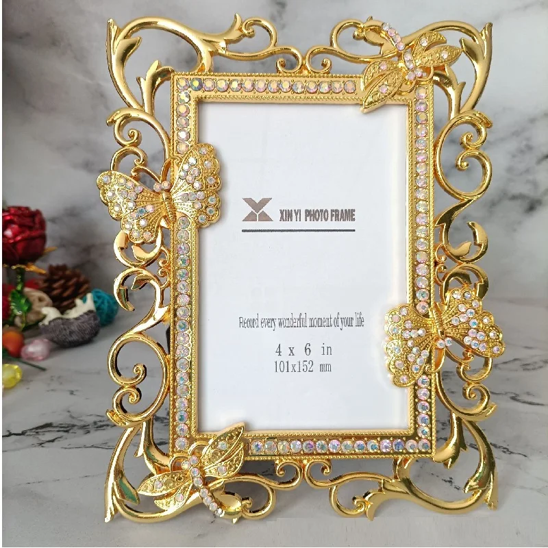 

Fashionable Gold Minimalist Butterfly Metal Frame