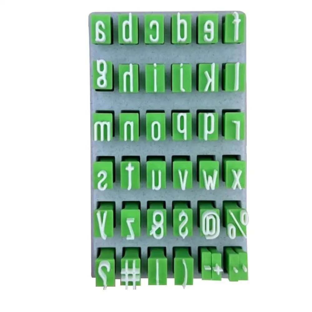 Großbuchstaben-Alphabet Tonstempel Prägung Kleinbuchstaben Keramik Künstlerische Buchstaben DIY Handwerk Tragbar