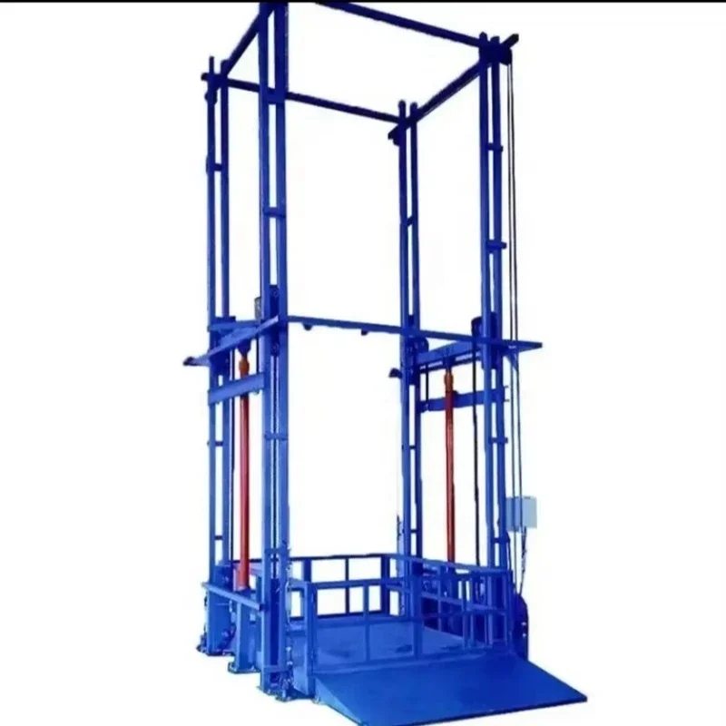 1-Ton hydraulic platform lift New steel cargo lift saves industrial building space