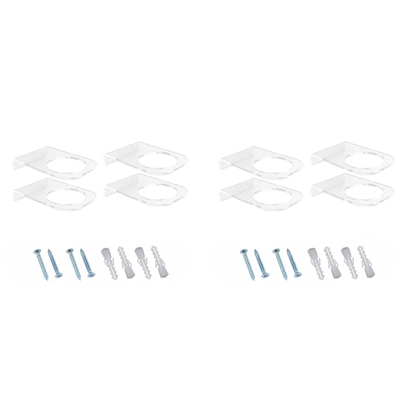 B93B-8 pacote suporte de basquete montagem na parede acrílico rack exibição futebol invisível claro bola titular prateleira