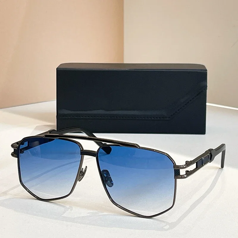 

MOD.9110 Double Bridge Alloy Sunglasses for Men Women High Quality Brand Designer UV400 Outdoor Gradient Eyeglasses with Case