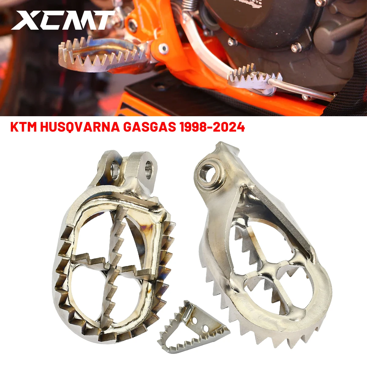 

Motorcycle Accessories Titanium Alloy Footpeg Foot Peg Footrest For KTM EXC EXCF XC XCF SX SXF 65-530 Husqvarna GasGas 1998-2024