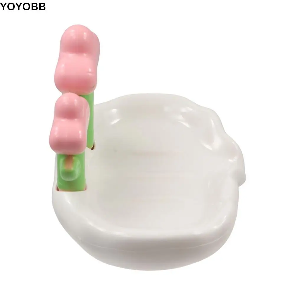 

Bathroom Accessories Creative Flower Decor Soap Dish Plastic Cute Soap Holder Portable Non-slip Soap Box Bathroom