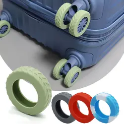 4Pcs Silicone Luggage Wheels Protector with Silent Sound Reduce Wheel Wear Suitcase Wheels Protection Cover Suitcase Parts Axles