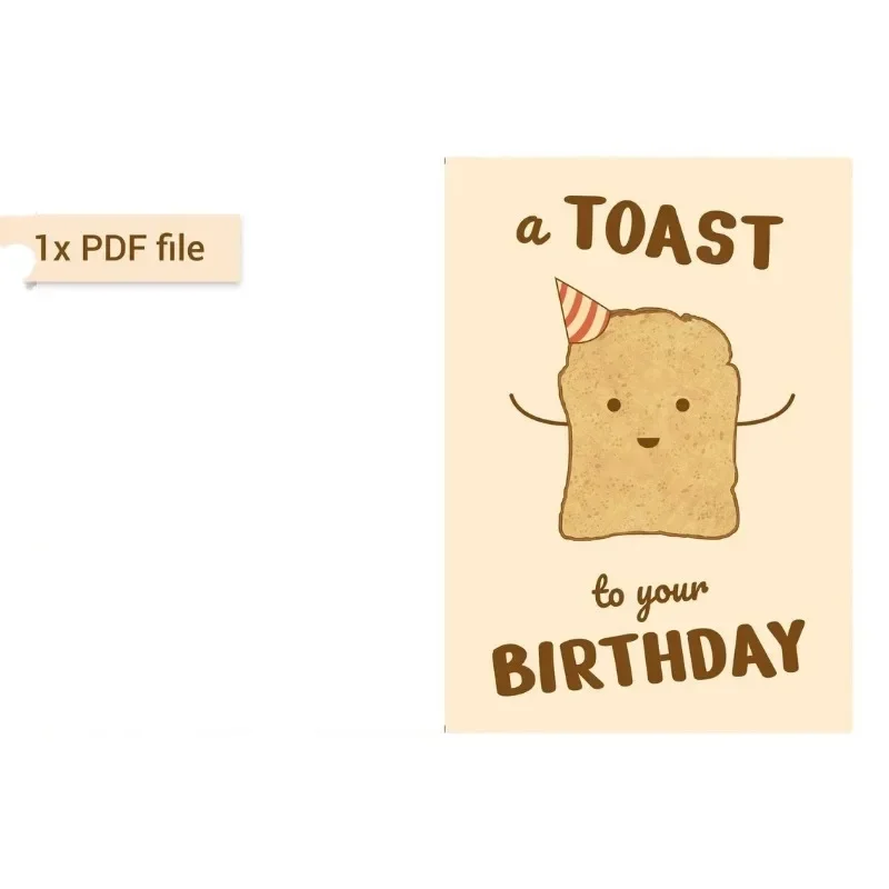 Humorous Funny Toast Birthday Cards Anniversary Celebration To Friends Blessing Sheet Message Greeting Card Set With Envelope