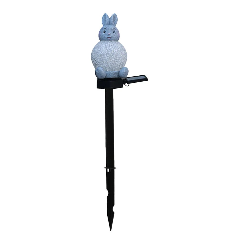 

Cartoon Rabbit Lights Outdoor Resin LED Efficient Solar Garden Lights Garden Decoration Charging Color Changing