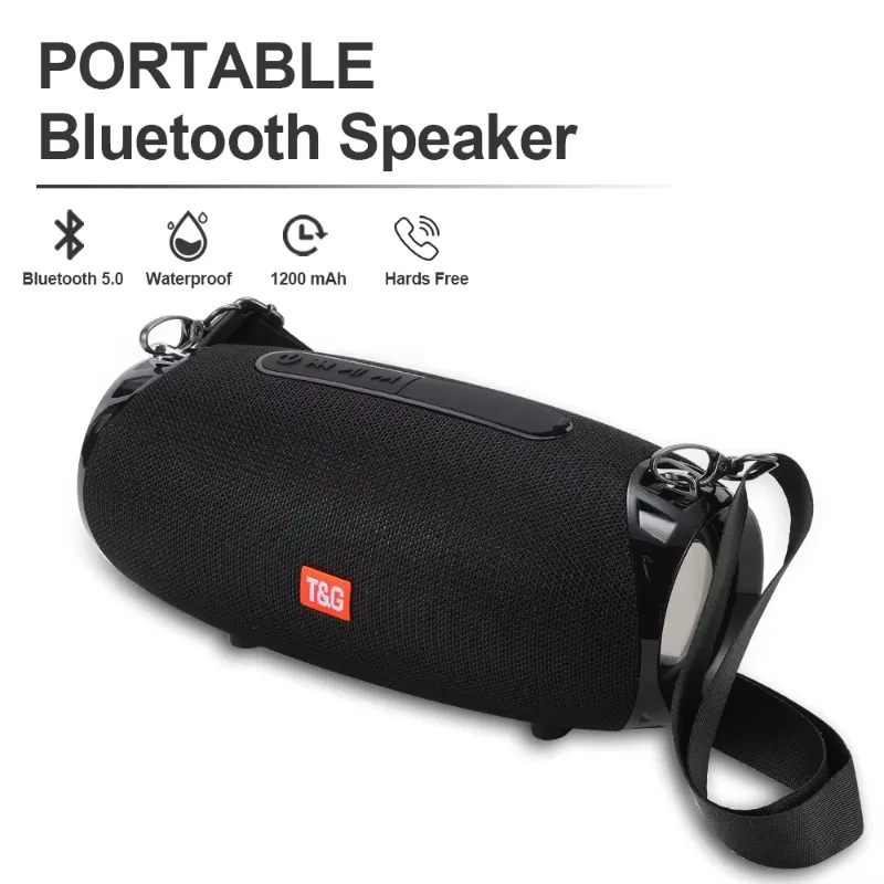 T&G TG534 Portable Bluetooth speakers 10W Wireless Column Support AUX TF Subwoofer Loudspeak Music Center Sound Box