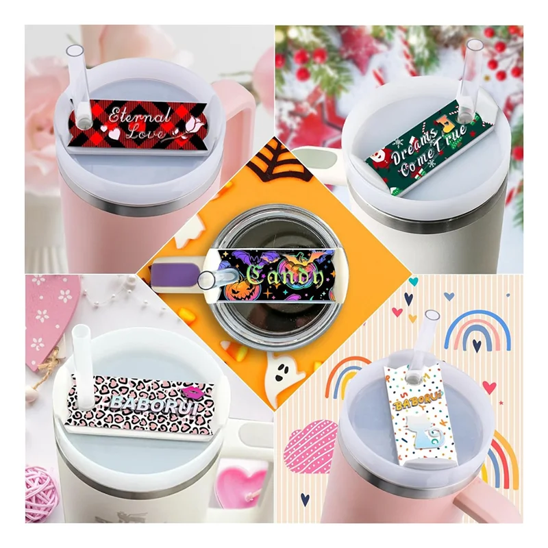 Lo último en 30 Uds. Placa de nombre en blanco de sublimación de doble cara para Stanley 40 OZ, etiqueta de nombre de sublimación de aluminio en blanco y tarjeta de visualización