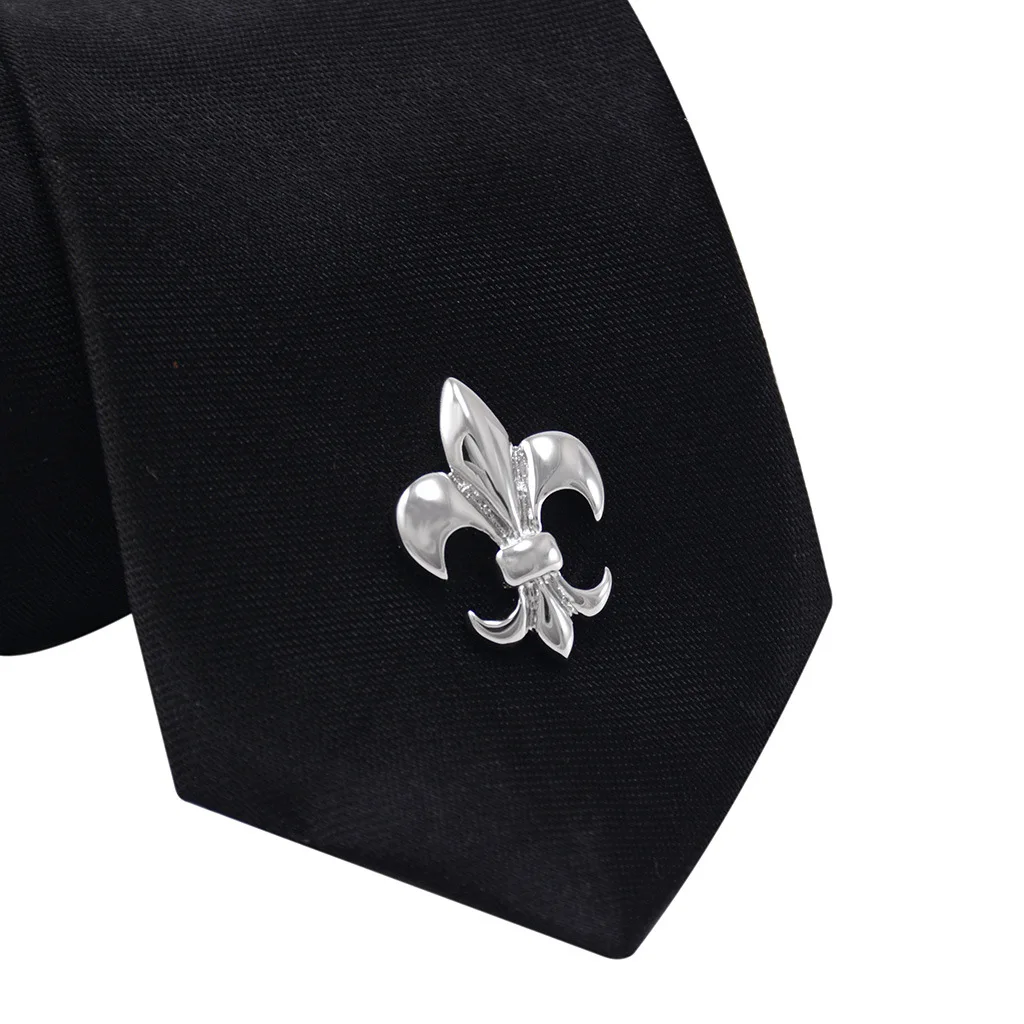 SAVOYSHI Novelty Silver color Flowers Shape Men Lapel Pin Brooches Pins Fine Gift for Mens Brooches Collar Party Gift Jewelry