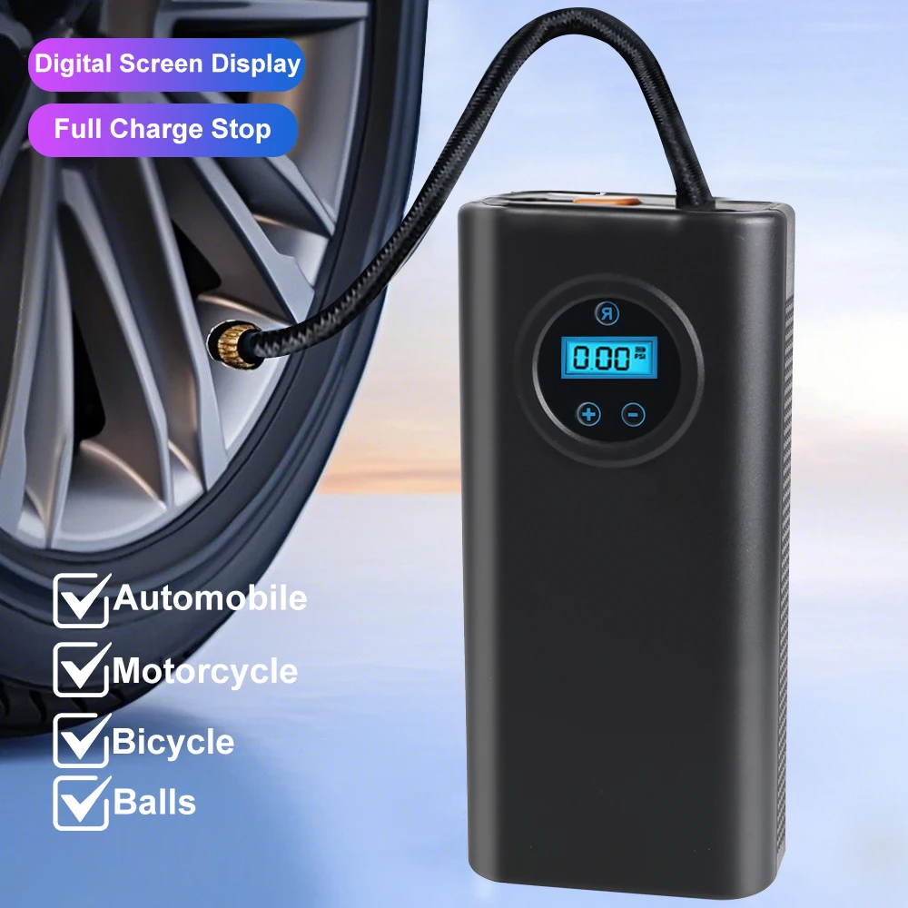 Auto Inflator Air Compressor Car Electrical Air Pump For Car Mounted Motorcycle Bicycle Ball Wireless Tire Inflation Pump
