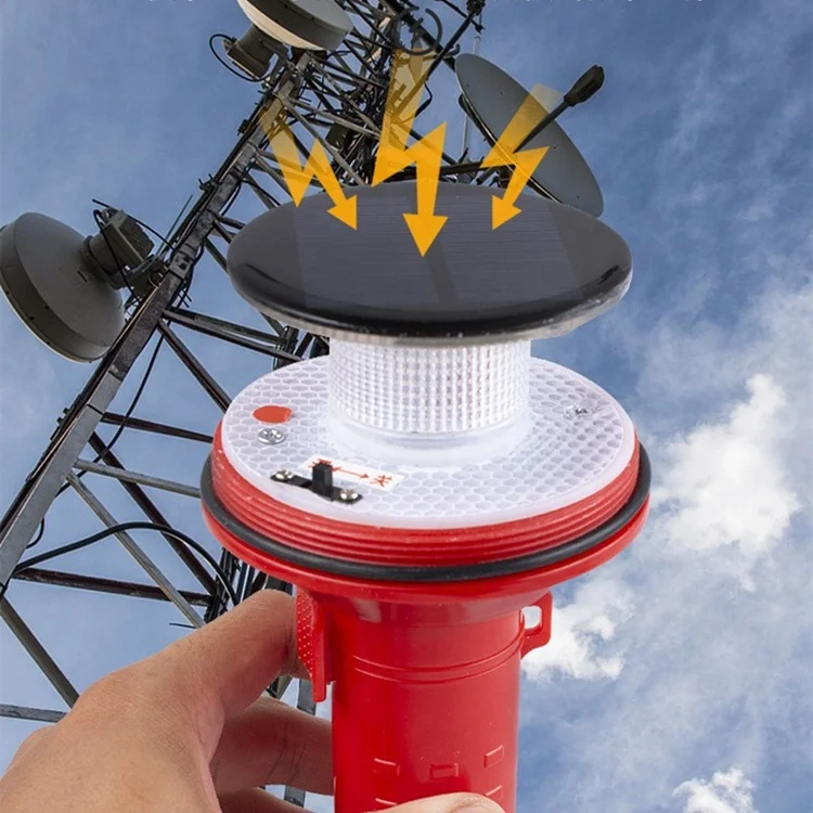 Signal lumineux marin SL-TA822 d'éclat de navigation du soleil 1200m Nilaissée LED de charge solaire de batterie