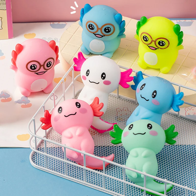 

Cute Axolotl Squishy Toy Cartoon Animal Squeeze Slow Rebound Squishy Toy Stress Ball Stress Relief Kids Gift Fun Toy Party Decor