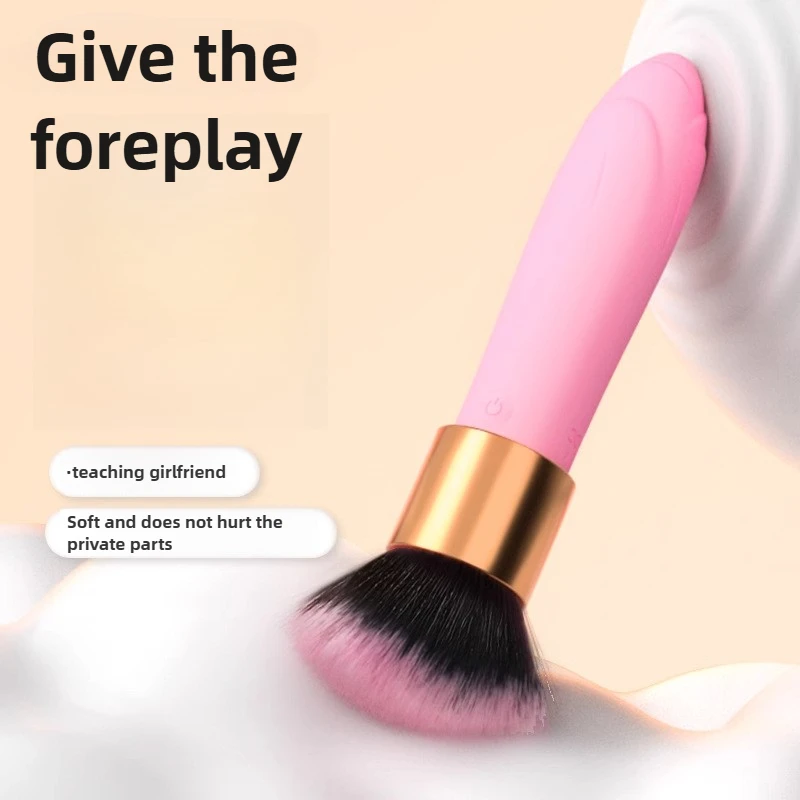 فرشاة مهبلية مهبلية من السيليكون باللونين الأرجواني والوردي مع 10 أوضاع اهتزاز لتحفيز المداعبة من السيليكون الناعم #1