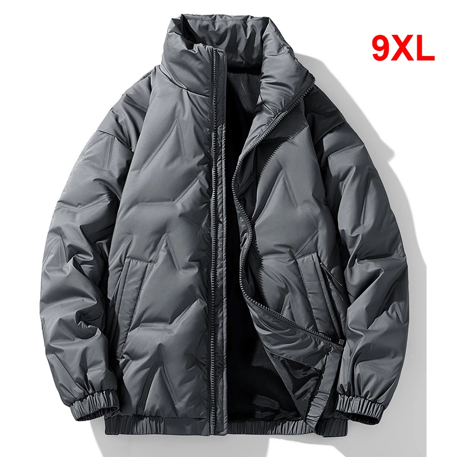 Winter Down Jacket Men Winter Warm Jackets Plus Size 8XL Down Coat Male Fashion Casual Stand Collar Jackets Big Size 8XL