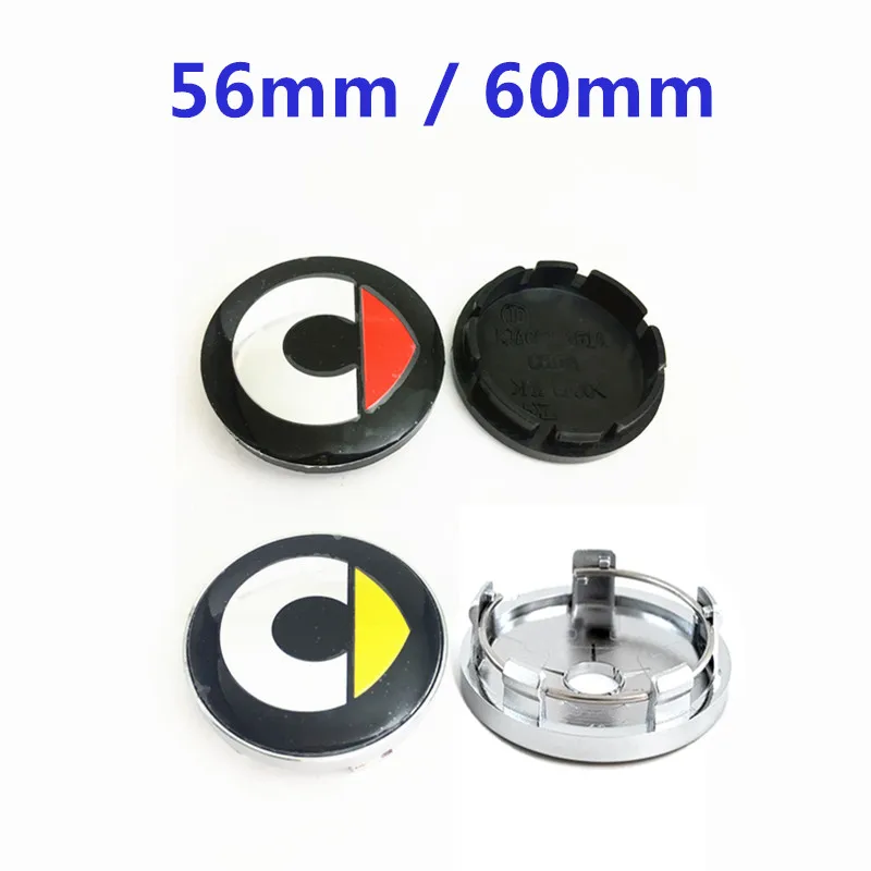 4pcs 56mm 60mm Benz Smart Wheel Center Hub Cap Rim Cover Emblem Logo Sticker For Fortwo Forfour 453 451 Roadster Car Accessories