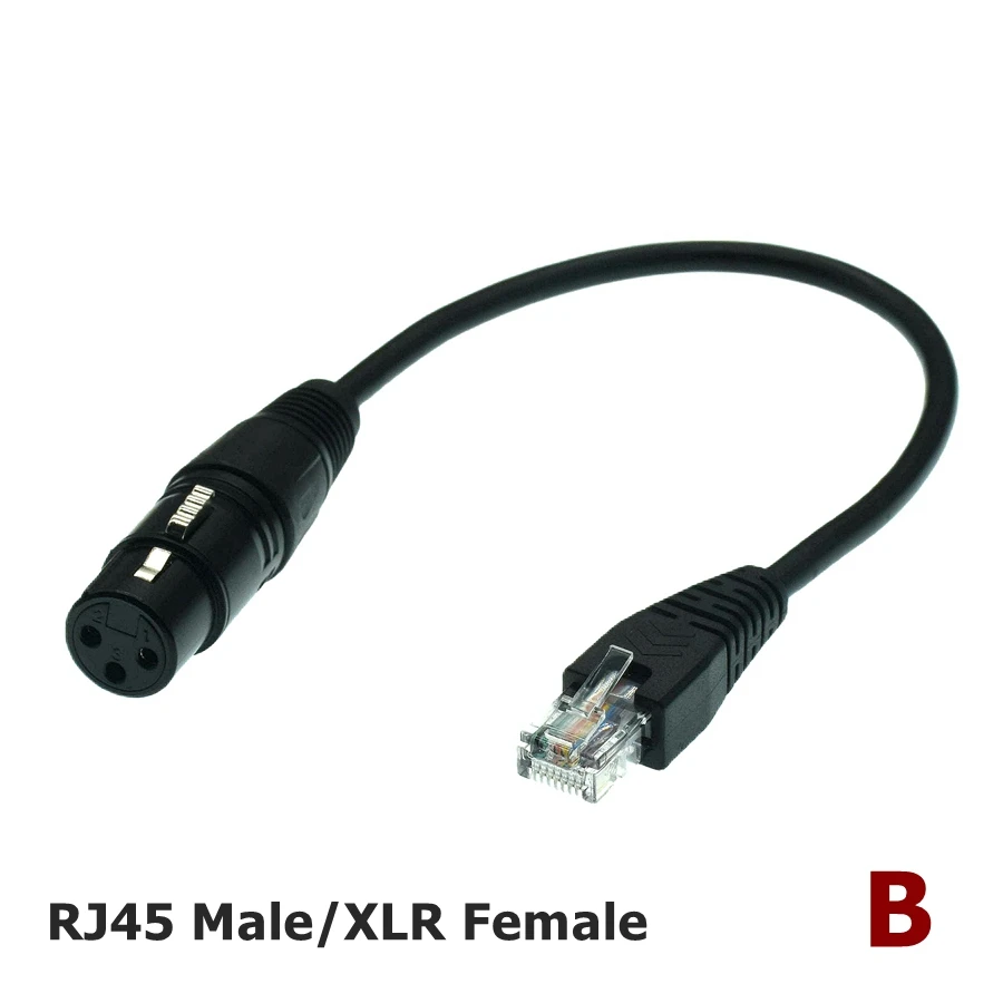 المزدوج XLR 3Pin ذكر إلى RJ45 أنثى واجهة شبكة الصوت أنثى إلى XLR 3pin أنثى أنظمة إشارة الصوت والراديو كابل قصير