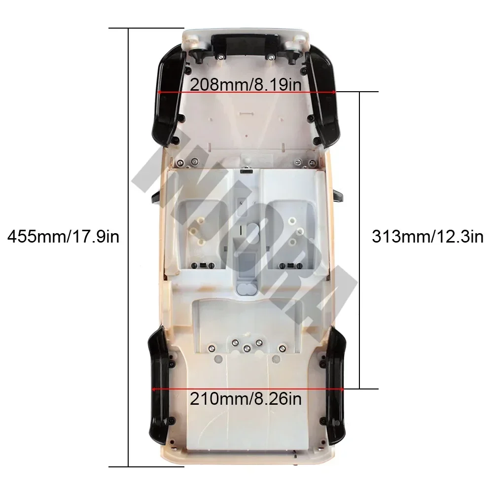 INJORA Unassembled 12.3inch 313mm Wheelbase Body Car Shell for 1/10 RC Crawler Axial SCX10 & SCX10 II 90046 90047 Jeep Wrangler