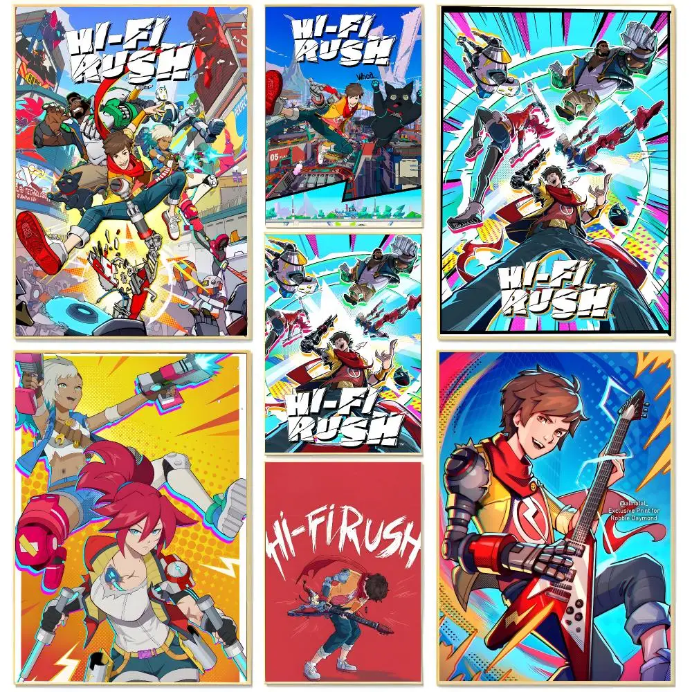 Game Rhythm Hi-Fi RUSH Poster Living Room Bedroom Decorative Print Unframed Decor