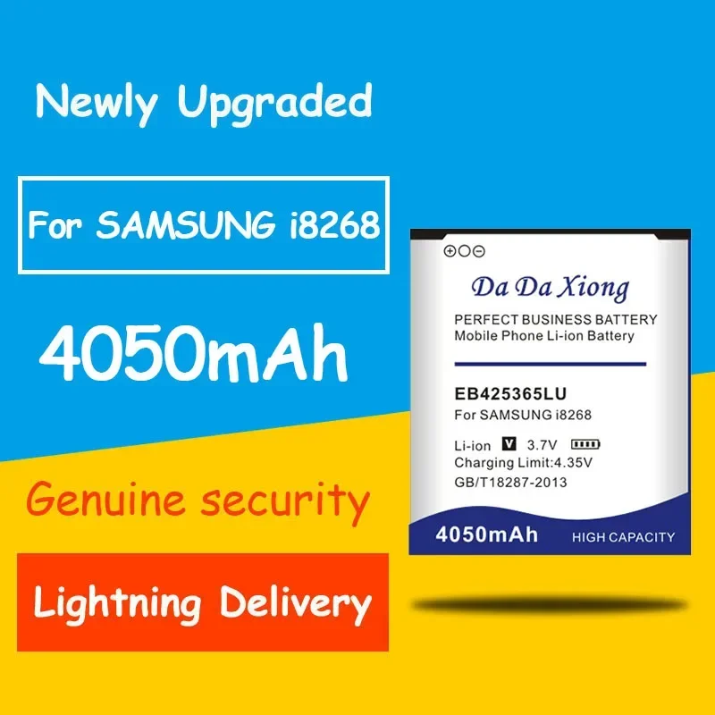 

High Quality EB425365LU Cell Phone 4050mAh Battery For Samsung GT-i8262D I8268 I8268D SCH-i829 + Kit Tools