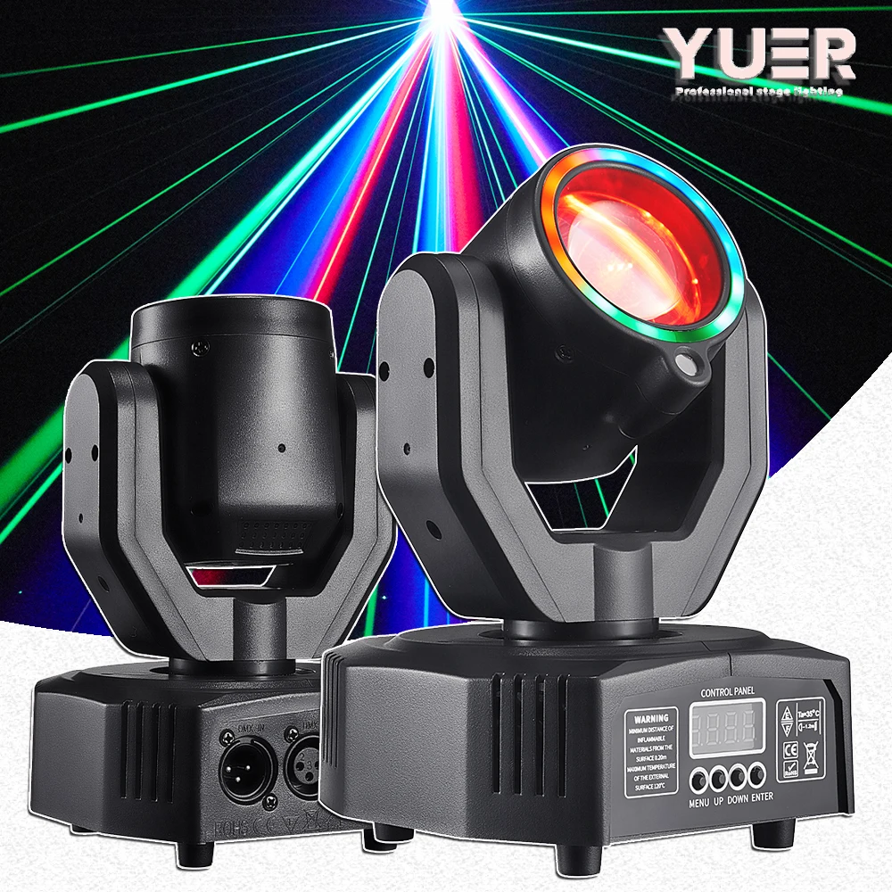 

New Moving Head DJ Light 32W Beam Remote Control RGBW Stage Party Lights DMX Bee Eye LED Strobe Effect for Bar Club Wedding