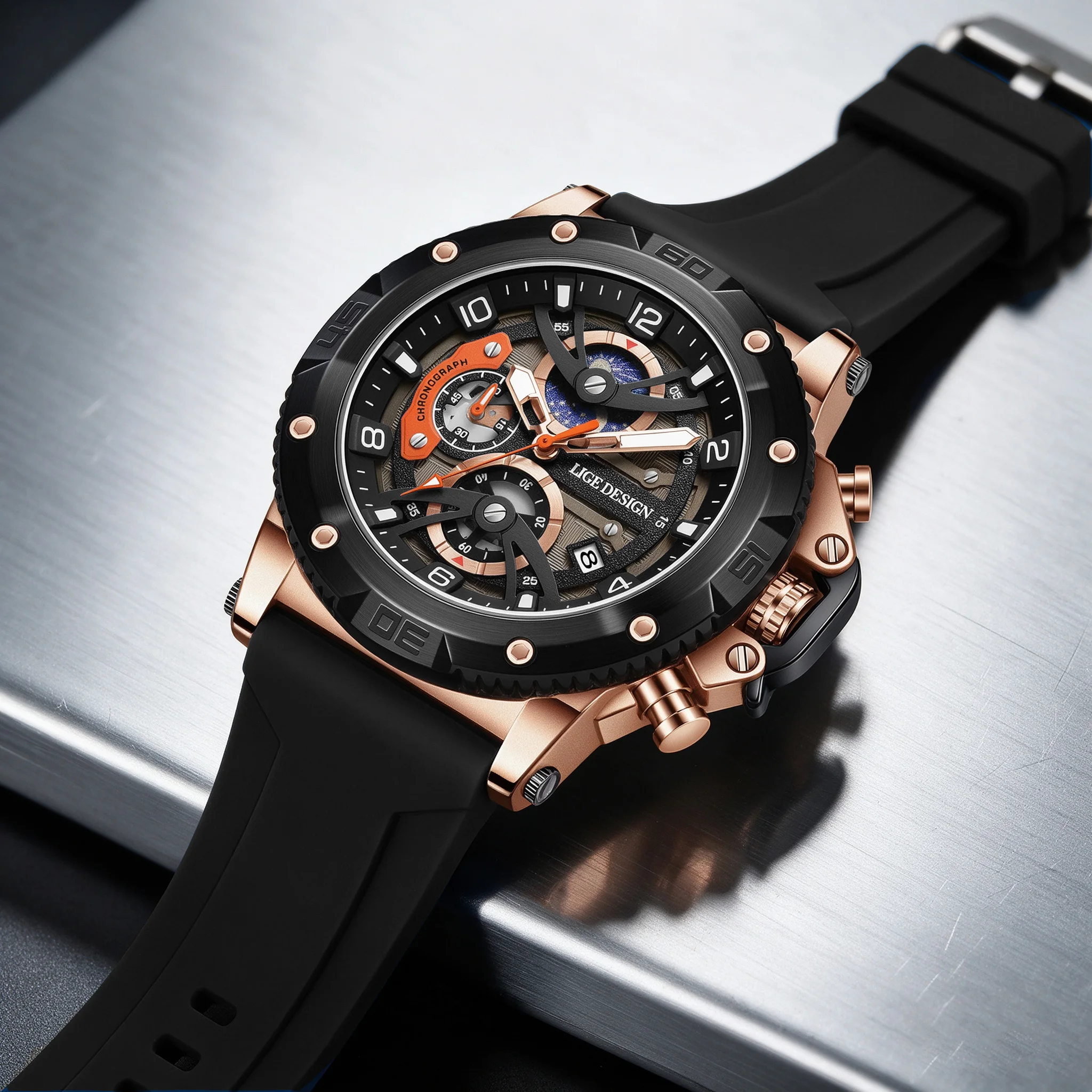 LIGE Sports Man Watch Top Bran - Luxury Watch Magazine review and price
