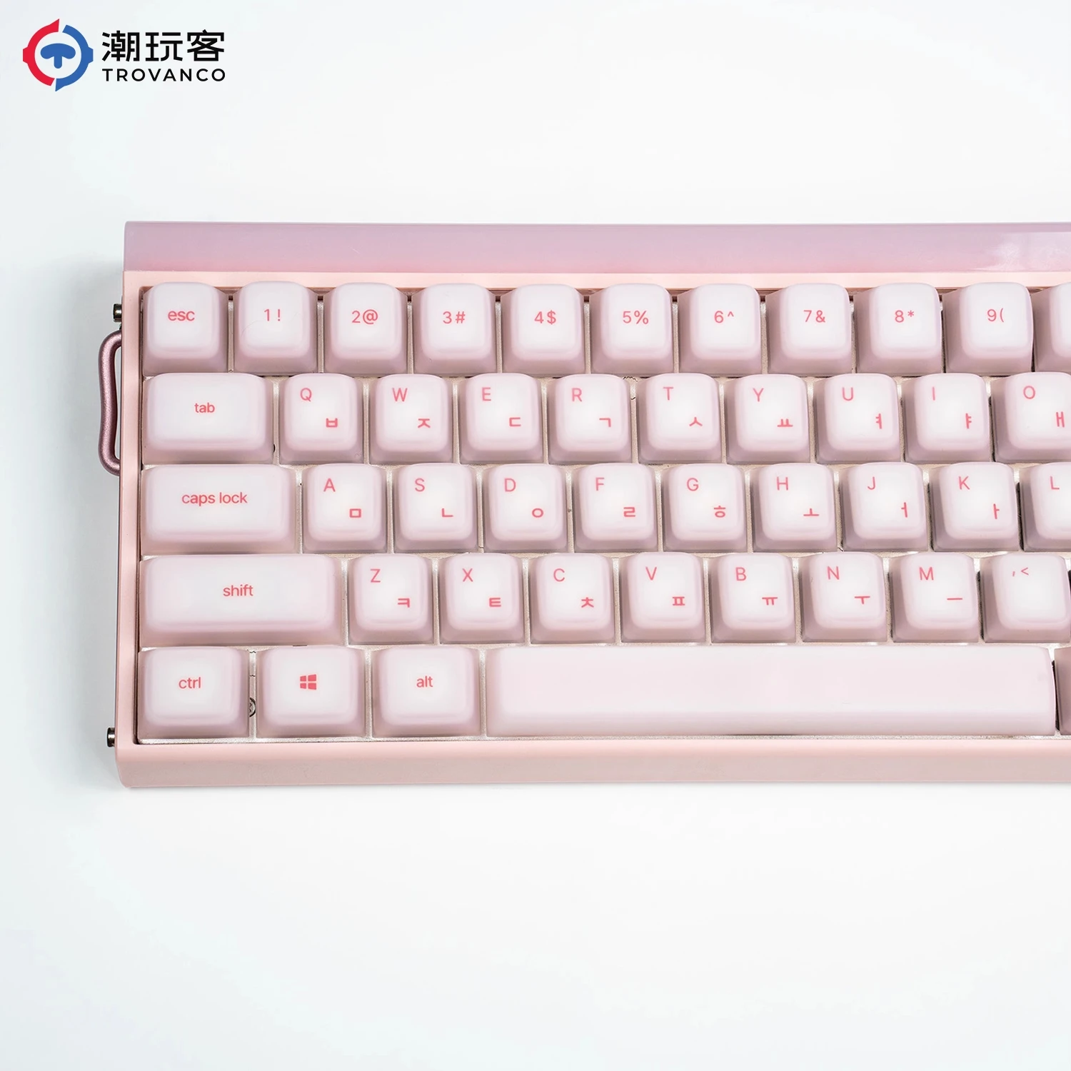 113 مفتاحًا من أغطية مفاتيح Hangul الكورية من السيليكون PC Cherry Profile PC للوحة المفاتيح الميكانيكية المخصصة للألعاب أغطية مفاتيح وردية مخصصة