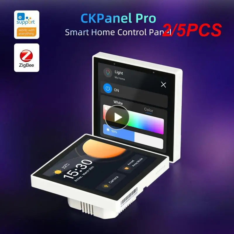 

2/5PCS CKPanel Control Panel Smart Scene Wall Switch EU Smart Home Thermostat Display Switch For Alexa