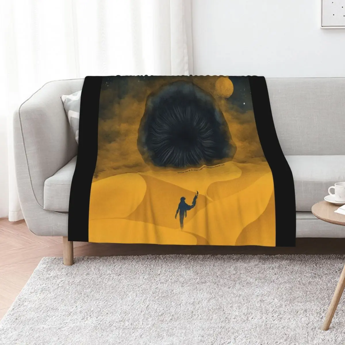 The Great Shai-Hulud, Yellow Sand Throw Blanket Plaid Blankets Sofas Of Decoration Decorative Sofa Hair Thins Luxury St Blankets