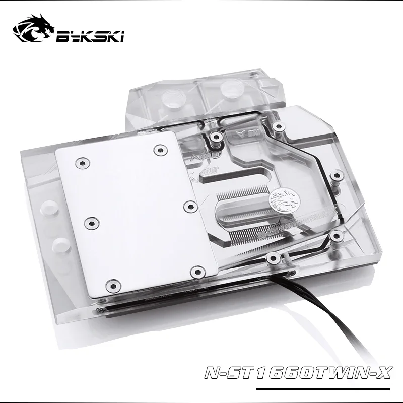 

Bykski Gpu Water Cooling Block use for ZOTAC GTX1660 twin FAN / Full Cover Copper Radiator Block/ 12V RGB Light/ 5V A-RGB Light