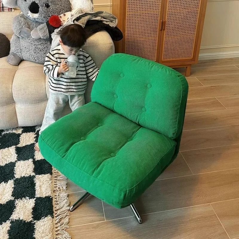 Modern Style Single Leisure Chair Rotatable Metal for Living Room Balcony Panel Wood In-Stock Internet Celebrities Furniture