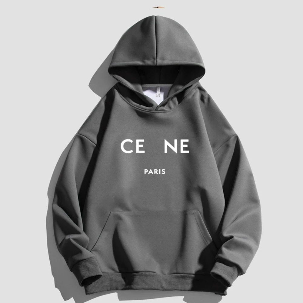 Spring Autumn Men Women Hoodies Letter Printed Solid Color Hooded Sweatshirt Hip Hop Streetwear Man Outdoor With Pockets Coat