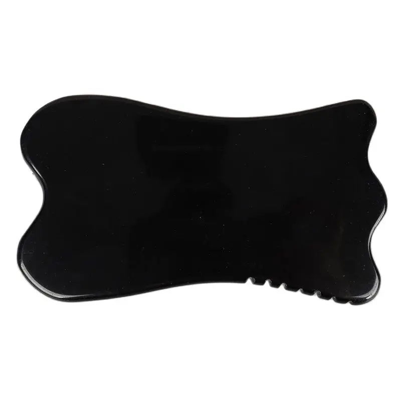 Big Obsidian Face Care Gua Sha Beauty Tool Black Crystal Stone Skin Lifting Care Massager Health Sawtooth Guasha Product