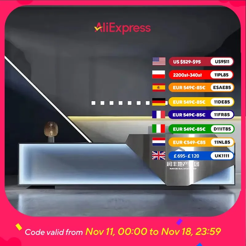 

Hotels Beauty Reception Desks Logo Organizer Business Salon Reception Desks Office Design Indoor Biurko Do Recepcji Furniture