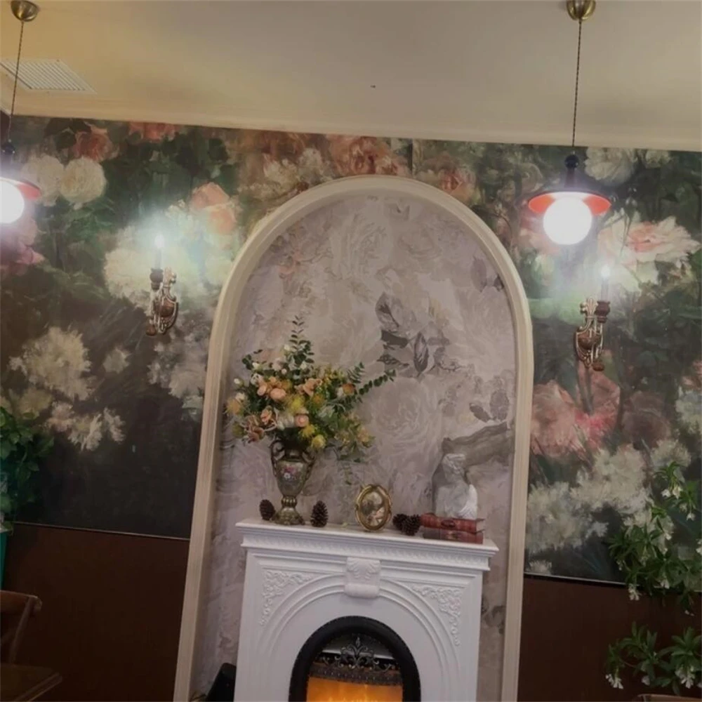 Decor Lighting Cork - Özel Amerikan retro büyük çiçekli duvar