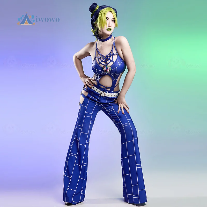 

Аниме Джолин Косплей Костюм Паутина Комплект нижнего белья Боди с вырезом и длинные брюки с поясом Хэллоуин Карнавальный костюм для вечеринки