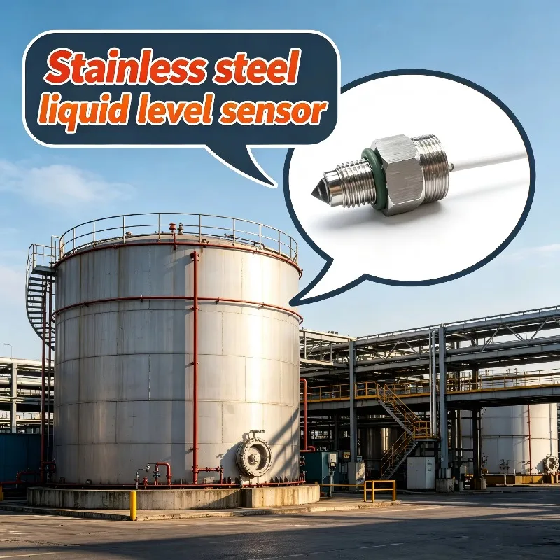 Single‑Point Optical Liquid‑Level Sensor 1/4 NPT IP68 DC5‑24V Stainless Steel for Corrosive Fluid Monitoring Parts