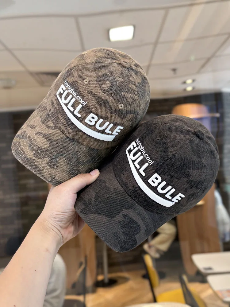 

Three-dimensional embroidered baseball cap Spring and autumn versatile wide-brimmed sun hat Men's peaked cap