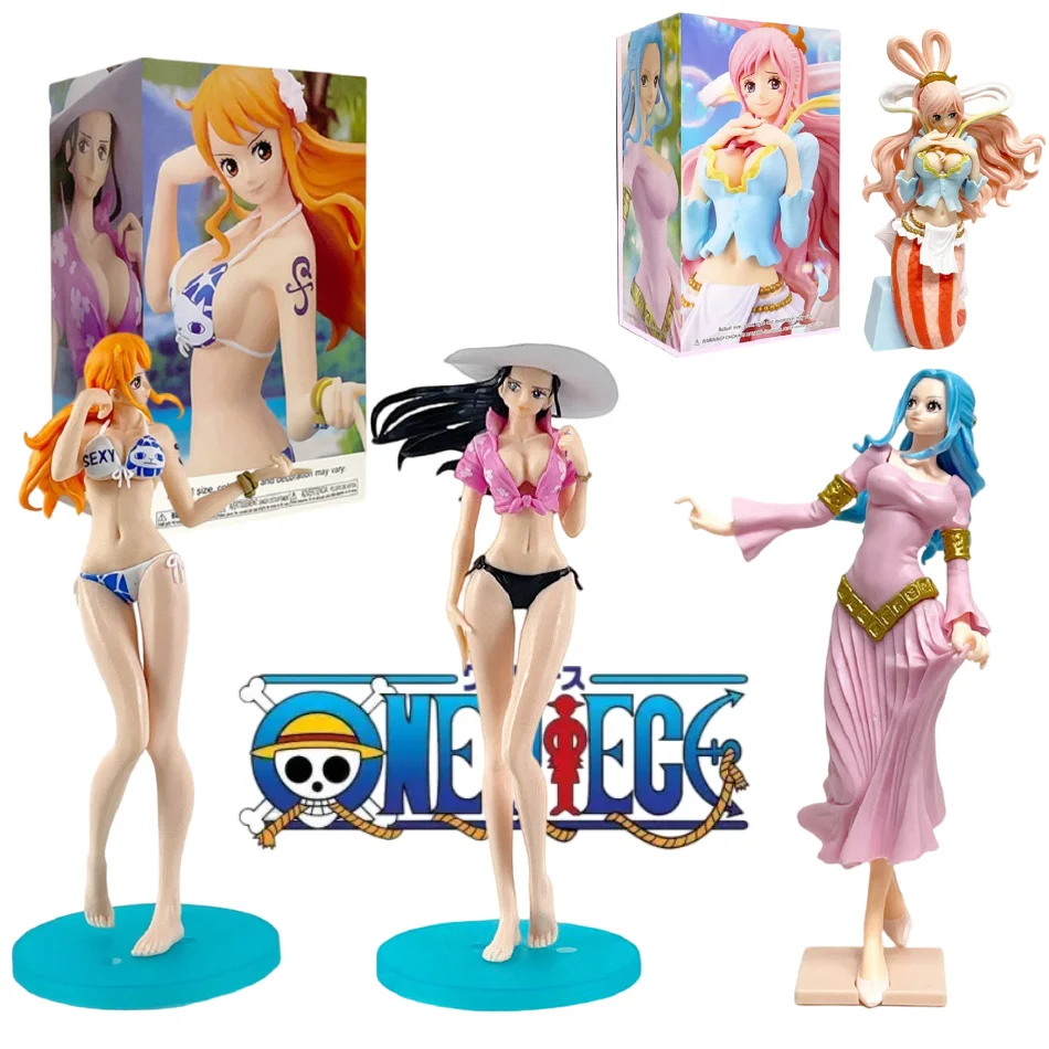 One Piece Anime Figuren Nami Nico Robin Nefertari Vivi Shirahoshi PVC Actionfiguren Sammlermodelle Spielzeug für Fans Geschenk