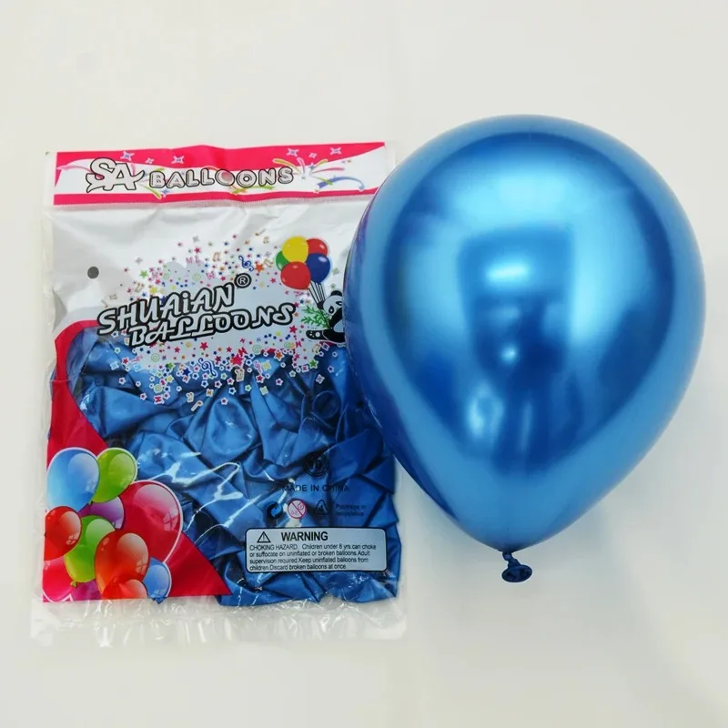 10Inch 50pcs Metal Balloons Wedding Decorate Happy Birthday Party Wholesale Globo Latex Balloon Baby Shower Valentine\'s Day Gift