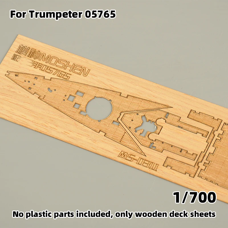 Modell-Upgrade-Teile Lasergeschnittene Holzdeckplatte mit selbstklebender Ankerkette für TRUMPETER 05765 HMS Renown British 1945 1/70 – Detail 2