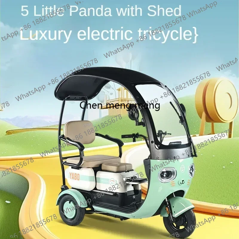 Electric Tricycle Leisure With Shed Electric Vehicle Commuting Leisure 3 Wheel Adult 1000W High Speed Motor Parent-child sitting